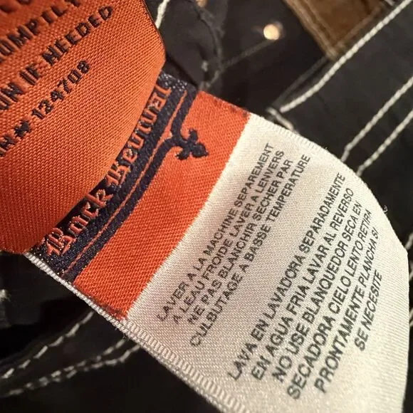 Rock Revival ELIAS Straight Black Jeans Mens 38 CUSTOM WAIST (See Measurements) - Picture 9 of 14